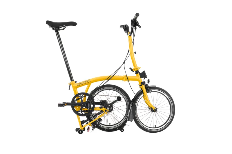 Brompton C Line Explore Mid Folding Bike 2023 in Bumblebee Yellow New Season Colour-3